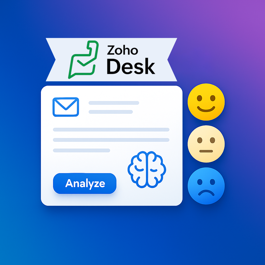 AI Ticket Sentiment Analyzer for Zoho Desk